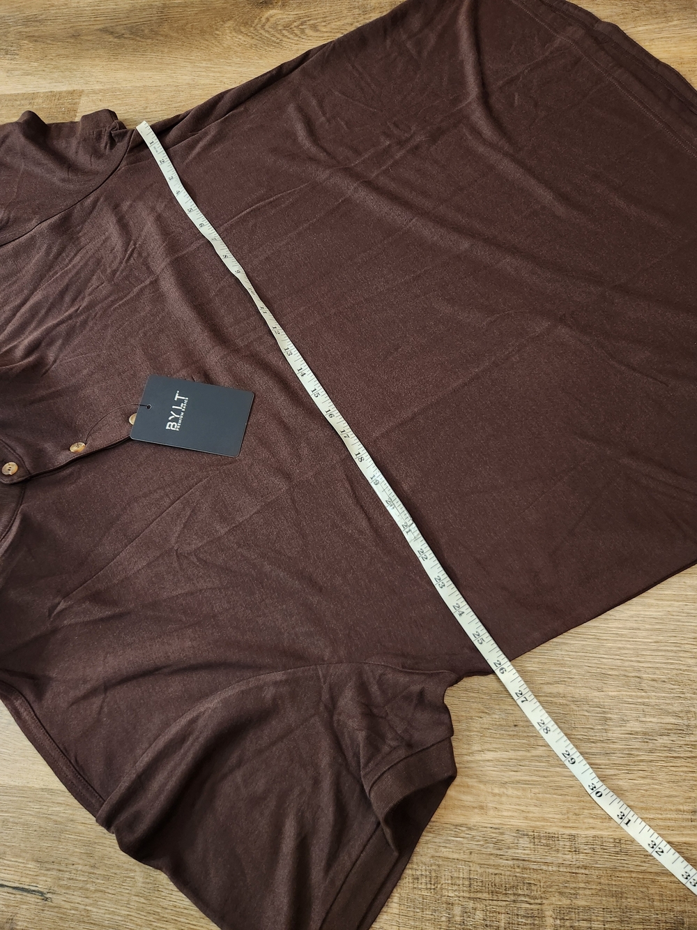 BYLT NWT Premium Basics Comfort Wool Polo Men's 3XL Big & Tall Brown MTPOL0419 - Picture 6 of 9